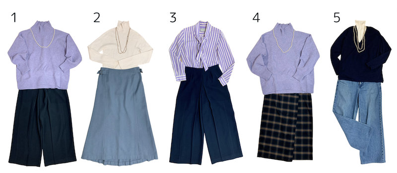 ブルベ夏・骨格ナチュラルのコーデ作り置き