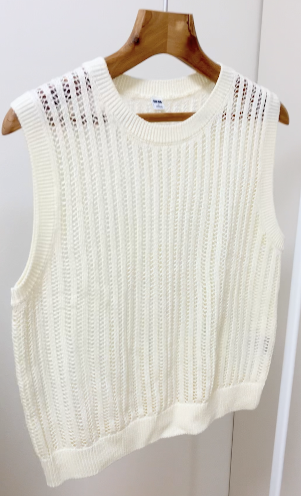 ユニクロ・メッシュセーターをベストにするとおしゃれに！札幌のパーソナルカラー診断・骨格診断のグロウコーデ仲川すみれ