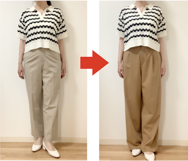 骨格タイプで見る!着痩せするクロップド丈+パンツの選び方。札幌のパーソナルカラー診断&骨格診断:グロウコーデ仲川すみれ