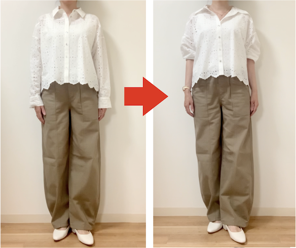 骨格タイプで見る!着痩せするクロップド丈+パンツの選び方。札幌のパーソナルカラー診断&骨格診断:グロウコーデ仲川すみれ