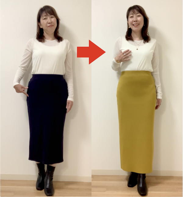 パーソナルカラー診断と骨格診断結果から似合うスカートを比較しました