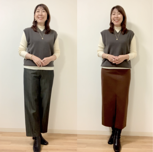 コーディネート内にイエベとブルベを混在させない方が垢抜けます、その事例をご紹介