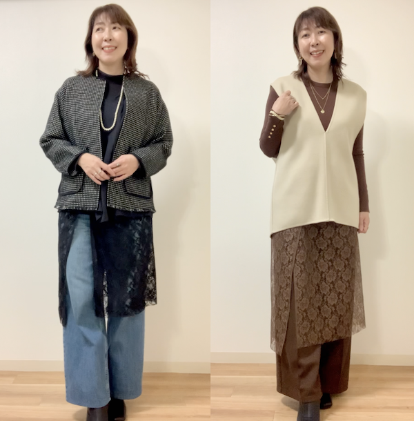 イエベならブラウンのレースを使うのもおすすめ！