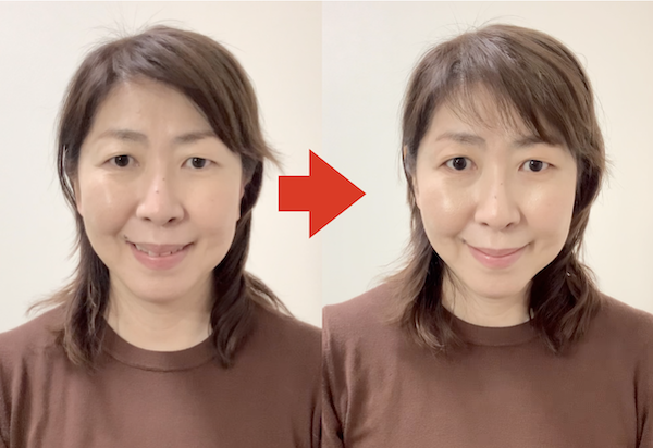 美顔バランス診断とメイクレッスン途中経過