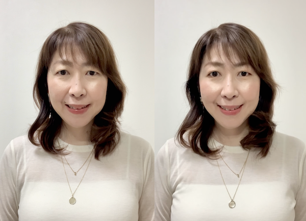 似合う色と似合わない色を使用したメイクで若々しさを検証