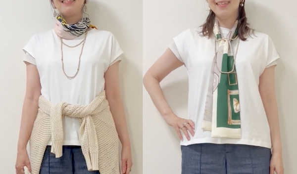 スカールとネックレスのやり方アップ
